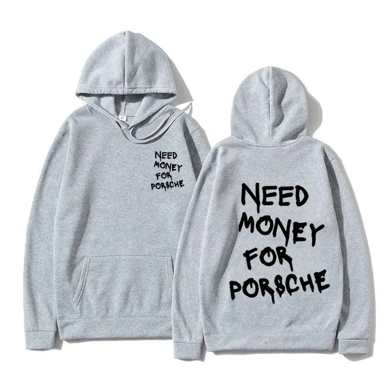 Navy Blue Need Money for Porsche Hoodie