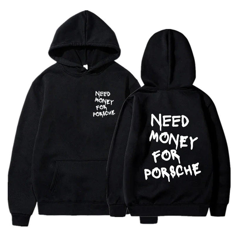 Navy Blue Need Money for Porsche Hoodie