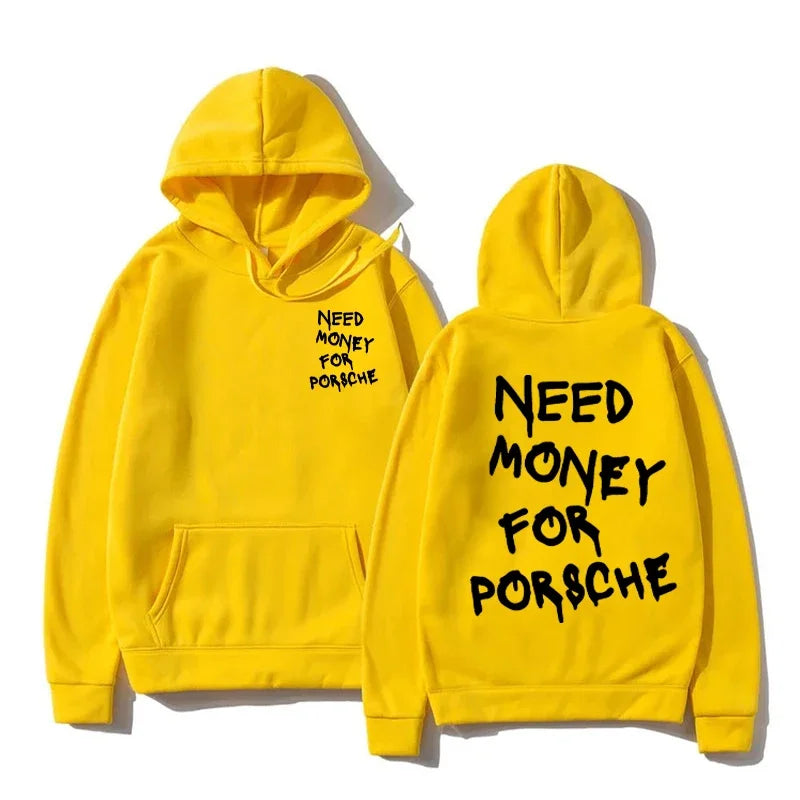 Navy Blue Need Money for Porsche Hoodie