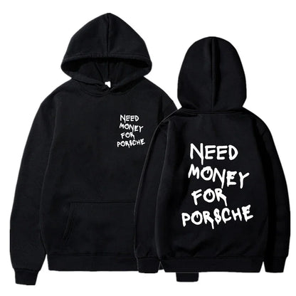 Navy Blue Need Money for Porsche Hoodie