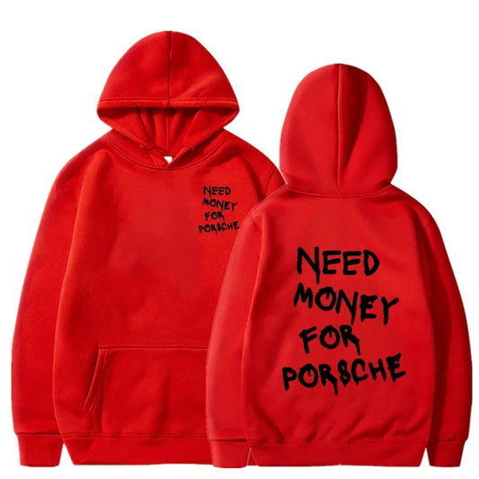 Red Need Money for Porsche Hoodie